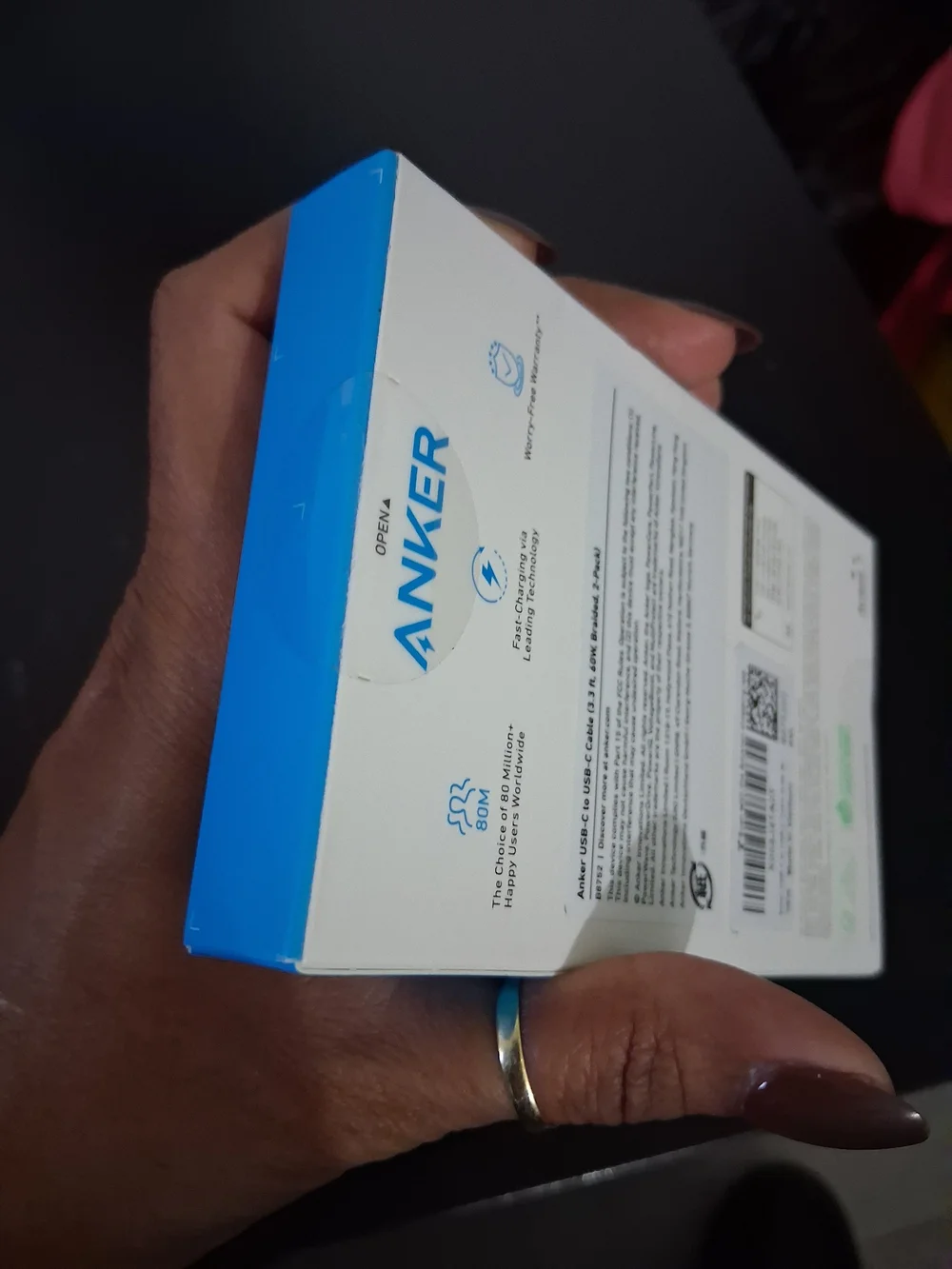 Anker Portable Charger Power Bank - White & Blue
